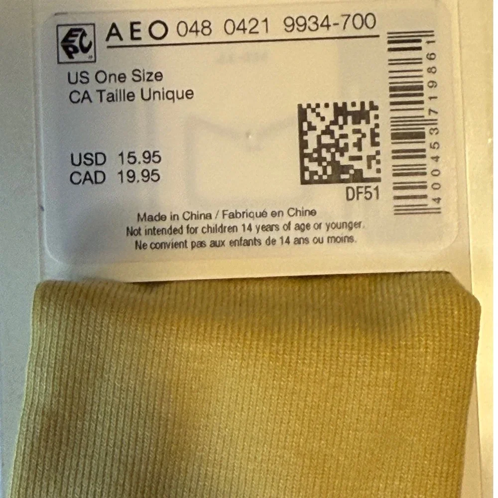 American Eagle 3 Pack Knit Headbands Grey Yellow Black One Size NWT